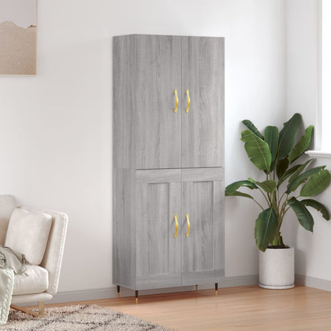 Highboard Grey Sonoma 69.5x34x180 cm Engineered Wood 3195777