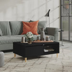 ZNTS Coffee Table Black 90x60x35 cm Engineered Wood 805996