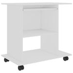 ZNTS Computer Desk White 80x50x75 cm Engineered Wood 802894