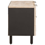 TV Cabinet White Wash Finish 105 x 33 x 46 cm Solid Mango Wood 4017878
