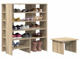 Shoe Cabinet with Shelf 2 pcs Sonoma Oak Engineered Wood 8000382