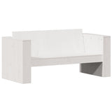 Garden Sofa White Solid pine wood Medium Seats Many Garden Sofa 832370