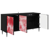 TV Cabinet AACHEN 102 x 33 x 51 cm Black Oak Engineered Wood 8007106