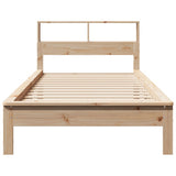 Bookcase Bed without Mattress 75x190 cm Small Single Solid Wood Pine 855735