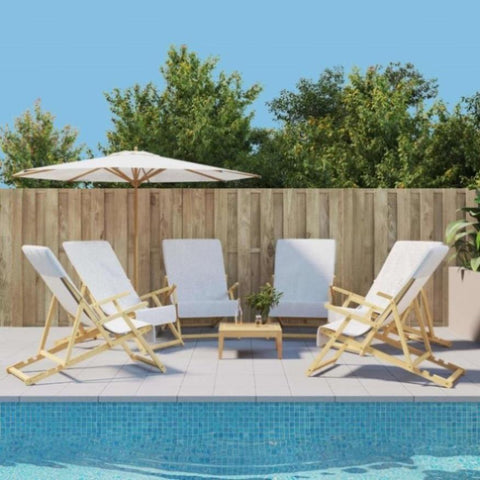 Beach Towels 6 pcs White 60x135 cm Fabric 400 GSM 3157051