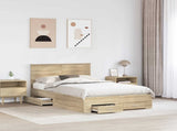 Bed Frame with Drawer Sonoma Oak 120 x 190 cm Engineered Wood 3408283