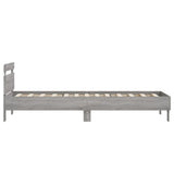 Bed Frame without Mattress with LED Lights Grey Sonoma 75x190 cm Small Single 838755