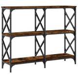 Console Table Smoked Oak 100x28x80.5 cm Engineered Wood 835421