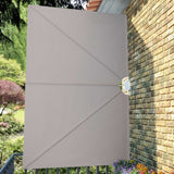 Collapsible Terrace Side Awning Cream 300x200 cm 44569