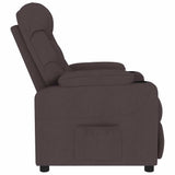 Massage Chair Dark Brown Fabric 339097