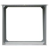 Garden Log Storage Shed Galvanised Steel 172x91x154 cm Grey 44858