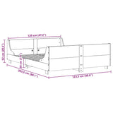 Bed Frame without Mattress Wax Brown 120x200 cm Solid Wood Pine 850772