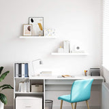 Floating Wall Shelves 2 pcs High Gloss White 80x23.5x3.8 cm MDF 323752