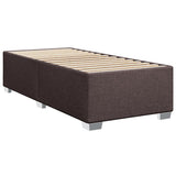 Box Spring Bed with Mattress Dark Brown 100x200 cm Fabric 3285802