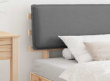 Bed Frame with Upholstered Headboard Light Grey 80 x 200 cm 877309