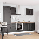 7 Piece Kitchen Cabinet Set Kalmar Black Engineered Wood 3314762