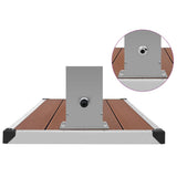Outdoor Shower with Tray WPC Stainless Steel 3051293