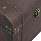 Treasure Chest with Latches Dark Brown 90x50x39.5 cm Plywood 4010549