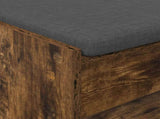 Hall Bench with Cushion with Shelf Smoked Oak 103 x 38 x 45 cm 891588