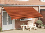Manual Retractable Awning 350 cm Orange and Brown 145839