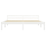 Bed Frame without Mattress White Solid Pine Wood 160x200 cm 283188