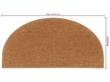 Door Mat Natural Half Round 60x90 cm Tufted Coir 155603