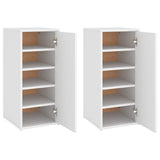 ZNTS Shoe Cabinets 2 pcs White 32x35x70 cm Engineered Wood 808955