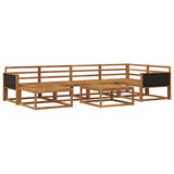 Outdoor Sofa Set 7 pcs Natural Solid Acacia Wood 3382712