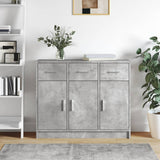 Sideboard Concrete Grey 91x28x75 cm Engineered Wood 823012