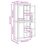Storage Furniture Set with Shelf 2 pcs Natural 80 x35 x 185 cm 3328621