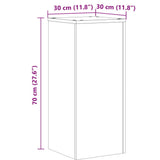 Plant Stands 2 pcs Black 30x30x70 cm Engineered wood 852925