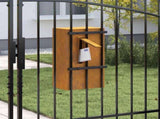 Mailbox with Storage Rusty 30 x 20 x 55 cm Weathering Steel 874953