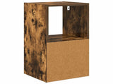 Bedside Table with Drawer 2 pcs Smoked Oak 30.5 x 27 x 59.5 cm 8000621