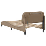 Bed Frame with LED without Mattress "Hvar" Cappuccino 90x200 cm 3213910