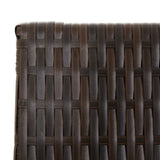 Room Divider 4 Panels Brown Poly Rattan 365345