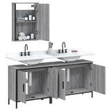 3 Piece Bathroom Furniture Set Grey Sonoma Engineered Wood 3214793