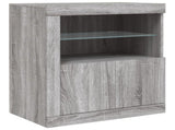 Sideboard with LED Lights Grey Sonoma 283x37x67 cm 3209028