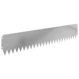 Lawn Edging 10 pcs 103 x 20 cm Steel Silver 8008484