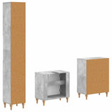 3 Piece Bathroom Cabinet Set ALKMAAR Concrete Grey 3417426