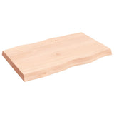 Table Top 80x50x cm Untreated Solid Wood Live Edge 363877
