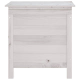 Garden Storage Box White 50x49x56.5 cm Solid Wood Fir 364749