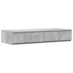 Storage Bed Frame with Door Concrete Grey 236.5 x 90 x 31.5 cm 3335608