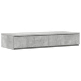 Storage Bed Frame with Door Concrete Grey 236.5 x 90 x 31.5 cm 3335608
