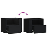 ZNTS Wall-mounted Bedside Cabinets 2 pcs Black 45x30x35 cm 848314