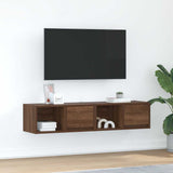 TV Cabinets 2 pcs Brown Oak 60x31x25.5 cm Engineered Wood 861449