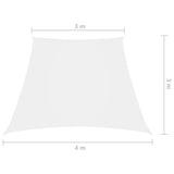 Sunshade Sail Oxford Fabric Trapezium 3/4x3 m White 135297
