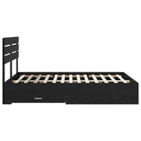 Bed Frame with Drawer with Headboard Manual Engineered Wood 3411623