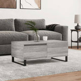 Coffee Table Grey Sonoma 90x50x36.5 cm Engineered Wood 830818