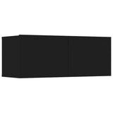 TV Cabinet Set Set of 6 Black Engineered wood 3114255