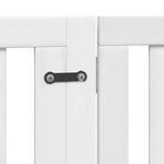 Dog Gate with Door Foldable 12 Panels White 960 cm Poplar Wood 3155676